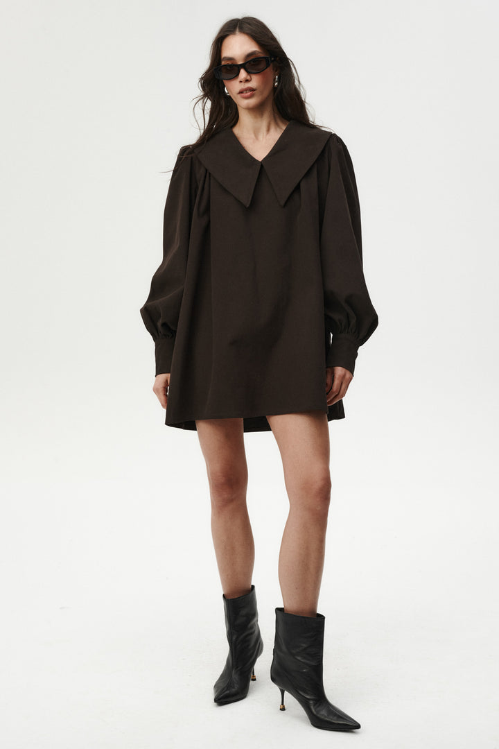 Love Letter Dress Brown - Undress Code EUR